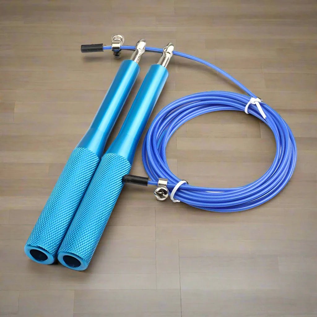 Corde à Sauter - JumpRopeCrossfit™ - Bleu - Élite Fitness Équipements